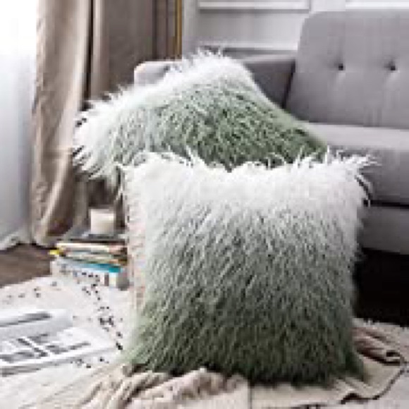 Other - Mongolian Faux Fur Throw Pillow Case Cover (4)